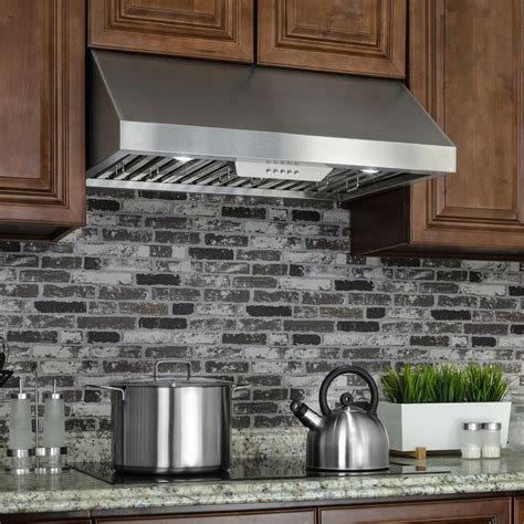 stainless steel vent hood cabinet above|range hoods stainless vented.